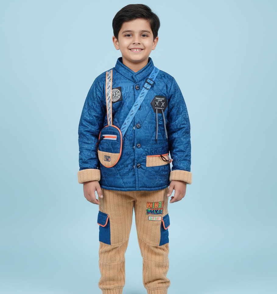 HERO PRINTED JACKET SET WITH POCKET