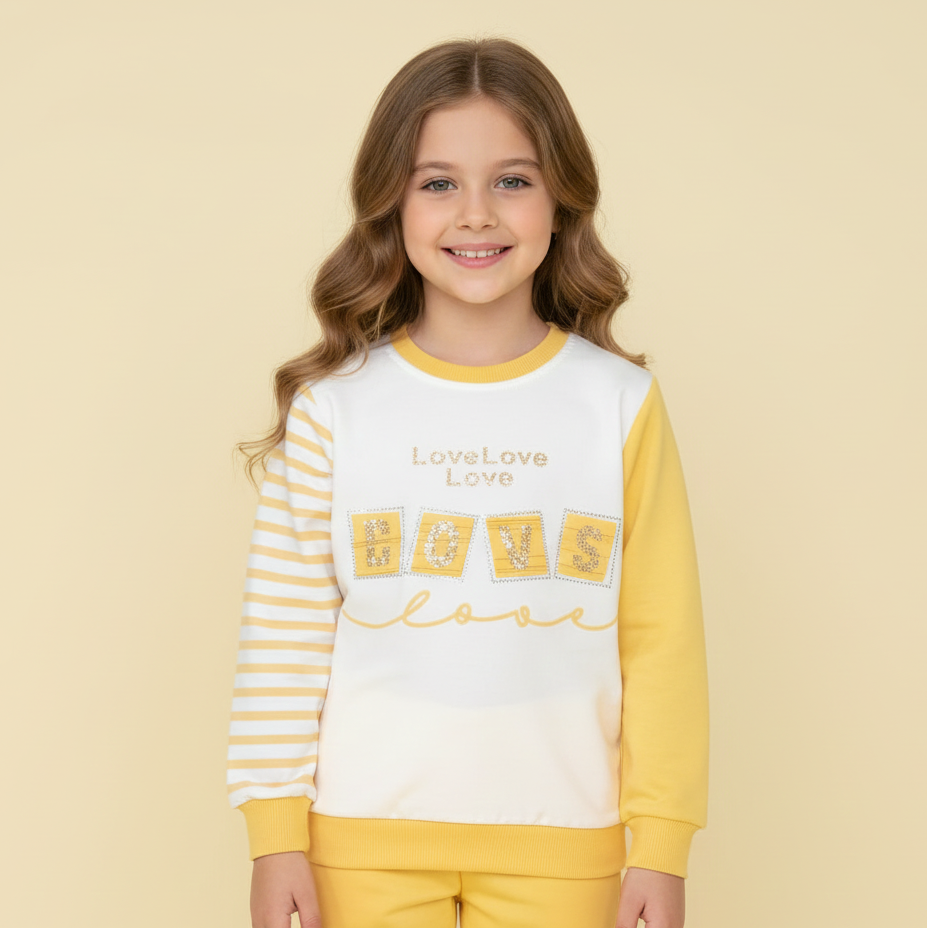 SUNNY LOVE STRIPED SLEEVE SET