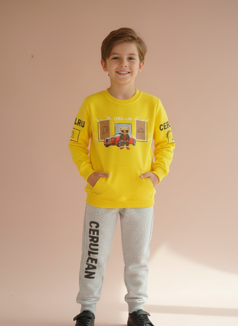 KIDS CERULEAN FLEECE INNER TRACKSUIT