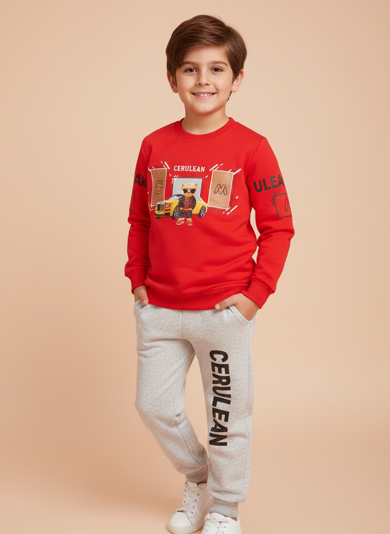 KIDS CERULEAN FLEECE INNER TRACKSUIT