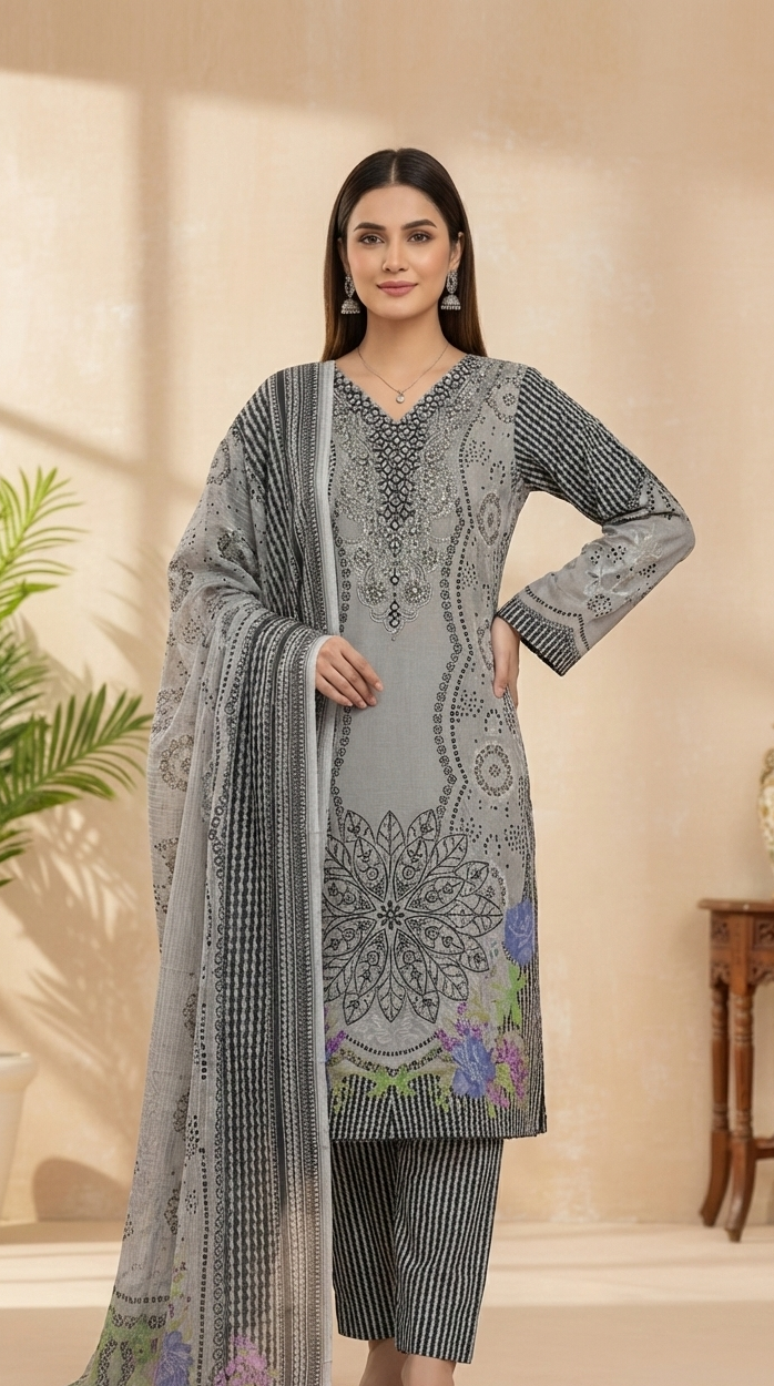 WOMEN'S FORMAL EMBELLISHED 3-PIECE SUIT