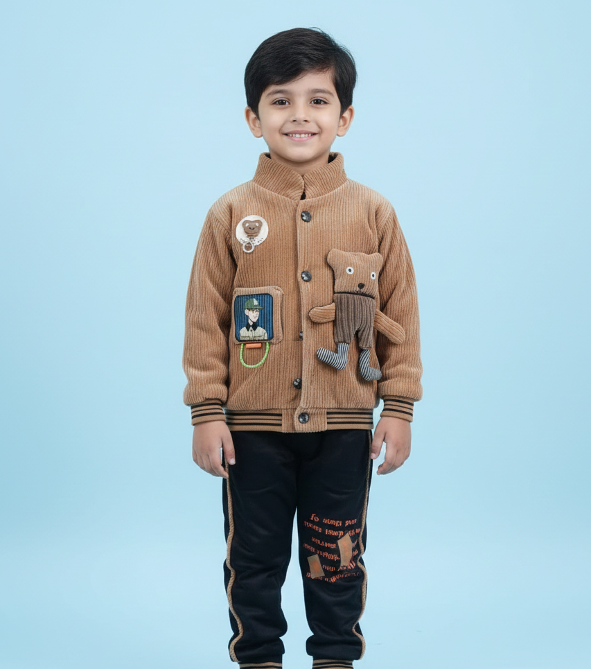 TEDDY BEAR CORDUROY JACKET SET