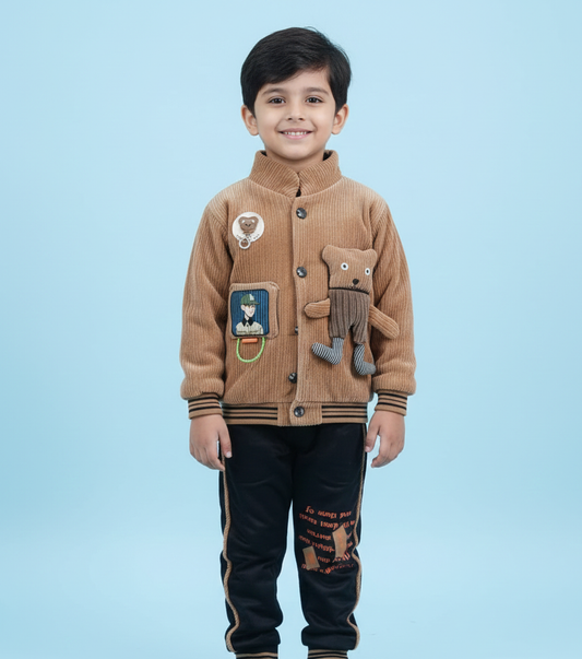 TEDDY BEAR CORDUROY JACKET SET